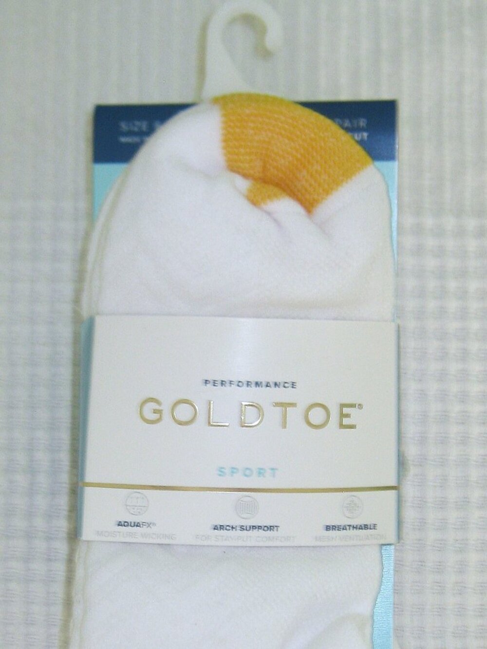 Womens GoldToe Performance White Lowcut Sport Socks Cushioned Sole 6 PR Size 6-9